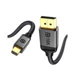 16k cble mini displayport vers displayport 2. 1, 4k@240hz 8k@144hz, hdr, dsc1. 2a, g - sync freesync, ...