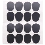 16pcs alto / t�nor sax clarinette clarinette patches pads coussins, 0. 8mm noir, 16 pack
