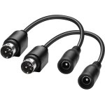 17cm 3 broches din � 5, 5 x 2, 1 mm dc cordon d'alimentation pour syst�me de cam�ra cctv chargeur adaptateur ...