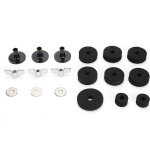 18 pcs batterie set cymbale feutre kit noir antid�rapant cymbale kit high hat embrayage coupe feutre ...