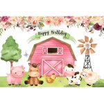 180x120cm joyeux anniversaire toile de fond animal ferme rose ferme photographie fond dessin animé cochon ... 180x120cm joyeux anniversaire toile de fond animal ferme rose ferme photographie fond dessin animé cochon ...