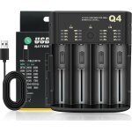 18650 chargeur de batterie chargeur rapide 4 slots 3. 6 - 4. 2v li - ion chargeur de batterie rechargeable: ...
