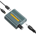 192khz dac audio, convertisseur audio aluminium numrique vers analogique avec contrle volume, digital ...