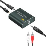 192khz dac audio, convertisseur audio aluminium numrique vers analogique avec contrle volume, digital ...