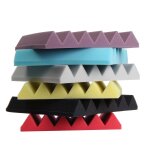 1pc 12 x12 x2  wedge acoustic studio �ponge insonoris� mousse mur carreaux, rouge