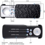 1pcs ?argent?loupe de poche avec eclairage à led, 30x 60x 90x petite loupe sur pied pour parure bijoux ... 1pcs ?argent?loupe de poche avec eclairage à led, 30x 60x 90x petite loupe sur pied pour parure bijoux ...
