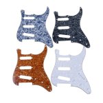 1pc guitare pickguard guitare electrique pickguard plaque a gratter pour strat stratocaster noir instruments ...