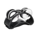 1pc pied tambourin percussion instrument en mtal jingle bell accessoires (noir)