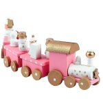 1pc th�me de no�l en bois train ornement festif bureau d�cor train artisanat