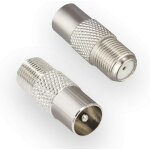 1x adaptateur d'antenne sat : f femelle (connecteur satellite dvb - s / s2, femelle) vers iec m�le (connecteur ...