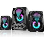 2. 1 enceinte pc avec caisson de basses, système d'enceintes de jeu led rvb son riche, audio 3, 5 mm, ... 2. 1 enceinte pc avec caisson de basses, système d'enceintes de jeu led rvb son riche, audio 3, 5 mm, ...