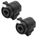 2 en 1 xlr & 6, 35 mm socket combo 3 broches xlr + 1 / 4  6, 35 mm stro jack chassis audio socket panel ...