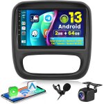 2 + 64gb android 15 autoradio carplay android auto sans fil pour opel vivaro b, renault trafic, fiat ...