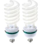 2 ampoules fluocompactes 105 w (quivalent 525 w) 5 500 k, lumire du jour, culot e27, pour photographie ...