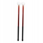 2 baguettes en feutre pour la pratique de la batterie, rouges 2 baguettes en feutre pour la pratique de la batterie, rouges