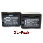 2 batteries 1600mah pour camscope canon legria hf m52, hf m56, hf m506, hf r38, hf r306, hf r46, hf ...