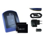 2 batteries + chargeur usb nb - 11l pour canon digital ixus 145, 150, 155
