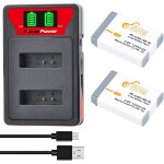 2 batterie nb - 13l et double chargeur usb pour appareil photo canon powershot g1 x mark iii, sx620 hs, ...