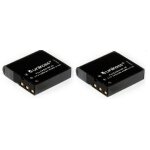 2 batteries uniross pour appareil photo casio np - 40 - li - ion - 3, 7v - 1230mah