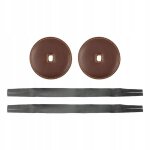 2 dragonnes pour cymbales avec coussinets pour rparation de gongs chinois, marron