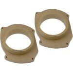 2 entretoises haut - parleur bois mdf 165mm - impregnees / vernies - navara apres 2006