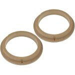 2 entretoises haut - parleur bois mdf 165mm - impregnees / vernies - panda arriere