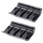 2 �tuis pour piles dslr, support �tanche, sac de rangement � 4 poches pour piles aa / aaa et batteries ...