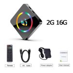 2 go 16 go - rack tv box android 13, rk3528, support 8k, touriste, wifi media first, bt4. 0, android ...