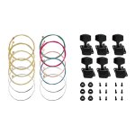 2 jeux de 6 cordes de guitare, cordes de rechange en acier avec 6 chevilles de r�glage de cordes, t�tes ...