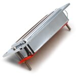 2 lignes 68x29mm mini micro humbucker de guitare electrique avec cadre en mtal pour guitare lp chrom, ...