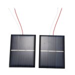 2 micro cellules solaires 1. 5v 400ma 80x60mm, 2 pices, pour panneaux solaires, projets de bricolage, ...