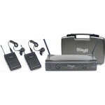 2 micros cravate sans fil avec double recepteur bande 800 mhz diversity livre avec valise