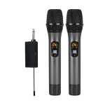 2 microphones sans fil bluetooth reverb avec c�ble port android le noir