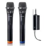 2 microphones sans fil - r�cepteur portable sur batterie - r�cepteur sans fil 6, 35mm