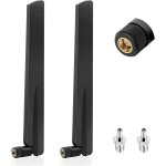 2 pack 2. 4ghz 5ghz 5. 8ghz 18dbi mimo rp - sma / ts9 male wifi antenna for wifi router, desktop, usb ...