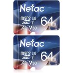 2 packs 64gb micro sdhc memory card a1, u3, uhs - i, c10, v30 speed up to 100 / 30 mb / sec (r / w) for ... 2 packs 64gb micro sdhc memory card a1, u3, uhs - i, c10, v30 speed up to 100 / 30 mb / sec (r / w) for ...