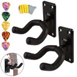 2 pack guitar hanger guitar hook guitar holder guitar wall mount hangers pour electric acoustic and bass ...