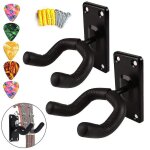 2 pack guitar hanger guitar hook guitar holder guitar wall mount hangers pour electric acoustic and bass ...