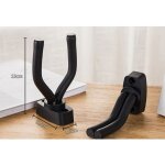 2 pack premium guitare mural portemanteau ukull stand avec des vis (noir)