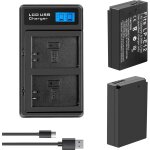 2 - pack lp - e12 batterie et chargeur de batterie usb double pour canon eos - m eos m2 eos m10 eos m50 ...