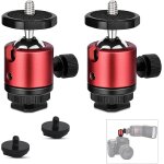 2 pack mini ball head tripod head with 1 / 4 threaded hole 360 degree rotation for camera dslr led light ...