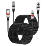 2 pack xlr c�ble microphone 10m xlr vers xlr c�ble haut - parleur xlr sym�trique 3 broches, m�le vers ...