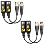 2 paires 8mp passif hd bnc �metteur - r�cepteur vid�o balun �metteur ahd / tvi / cvi / cvbs connecteurs ...
