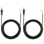 2 pcs cble audio / vido 1, 5 m avec fiche rca vers haut parleur, fiche rca mle vers fil nu, extrmit ...