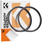 2 pcs filtre bague adaptateur 49 - 55mm step up ring (49 mm � 55 mm) et un chiffon de nettoyage