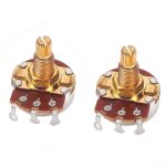 2 pcs guitare basse volume tonalit� contr�le pots potentiom�tre commutateur a250k