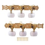 2 pcs guitare classique corde machine têtes tuning pegs touches accordeurs set blanc bouton 2 pcs guitare classique corde machine têtes tuning pegs touches accordeurs set blanc bouton