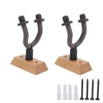 2 pcs guitare support mural crochet gardien stand base en bois massif pour ukulélé electrique basse 2 pcs guitare support mural crochet gardien stand base en bois massif pour ukulélé electrique basse