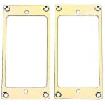 2 pcs m�tal plat humbucker couvercle guitare micro anneau de montage
