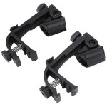 2 pcs nouveaux clips r�glables portables sur montage de tambour microphone de bord porte - pince antichoc ...